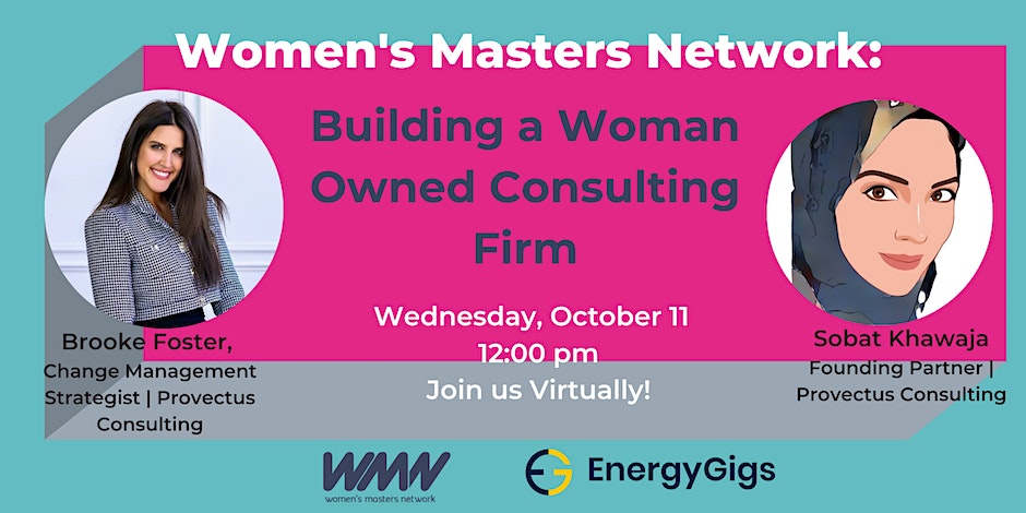 WMN Webinar, Building a Women Owned Consulting Firm